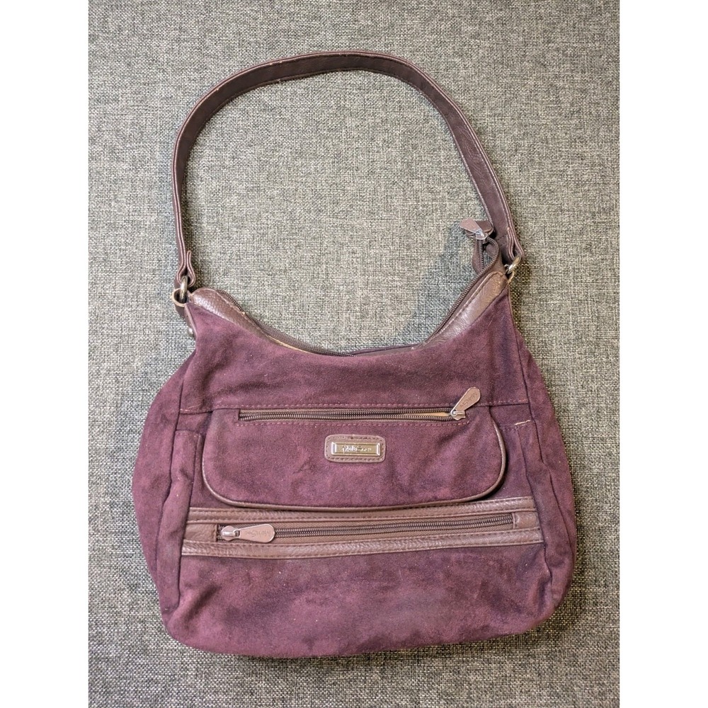 Multi Sac Flare Crossbody Leather Bottom Purse Bag Burgundy Wine Multi Pocket‎